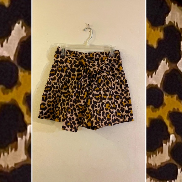 J. Crew Leopard Print Tie Bow High Waist Shorts - Picture 8 of 13